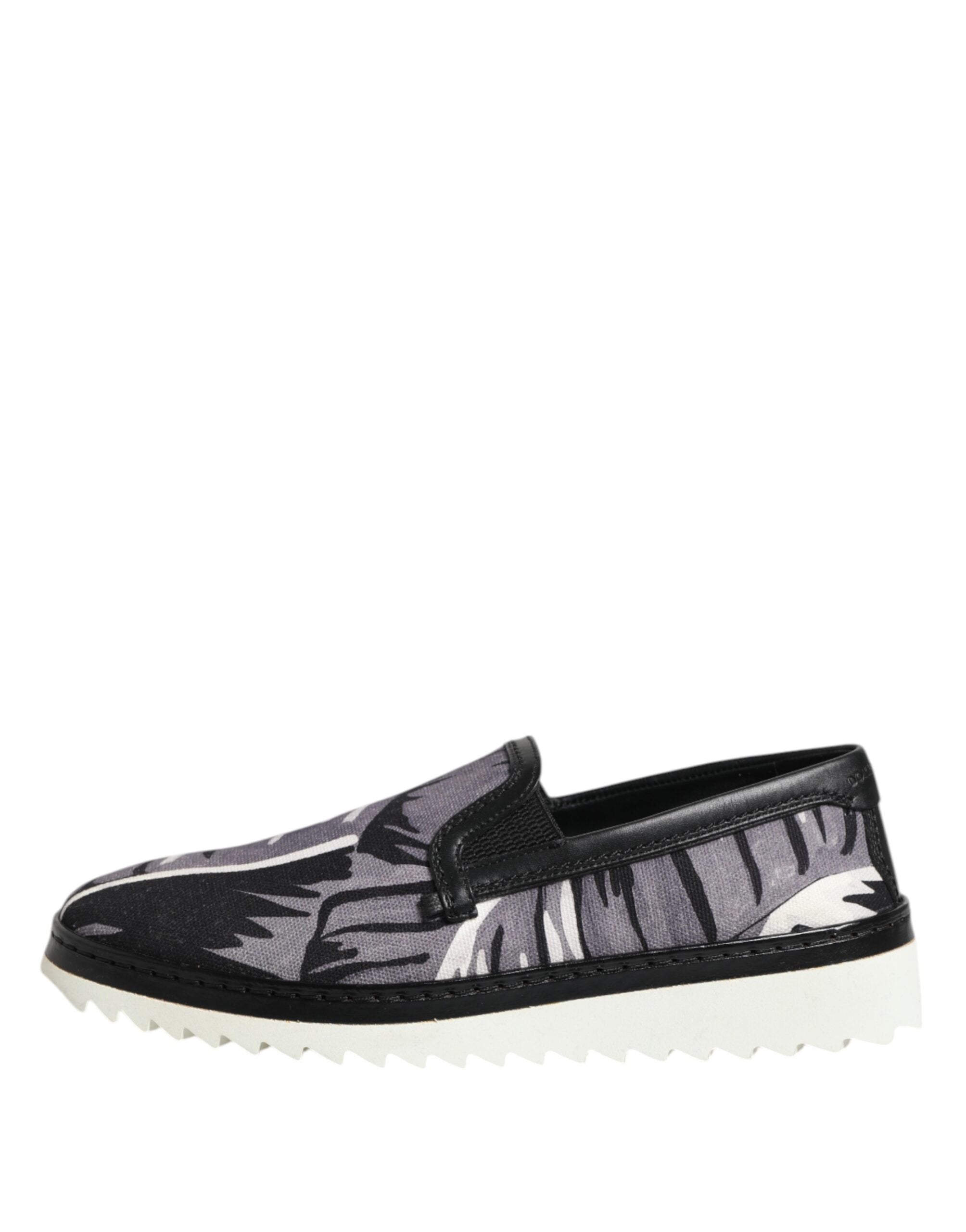 Black Tropical Slip On Men Sneakers Shoes