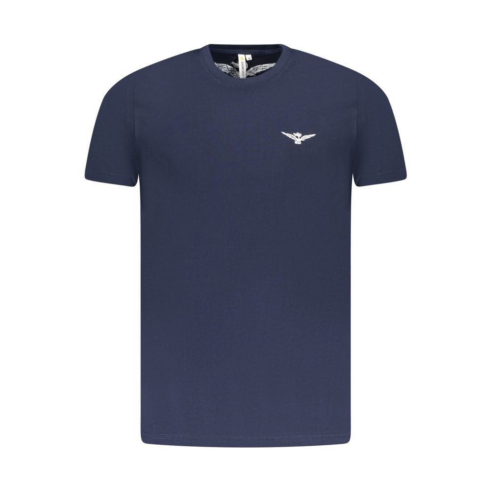 Blue Cotton Men T-Shirt
