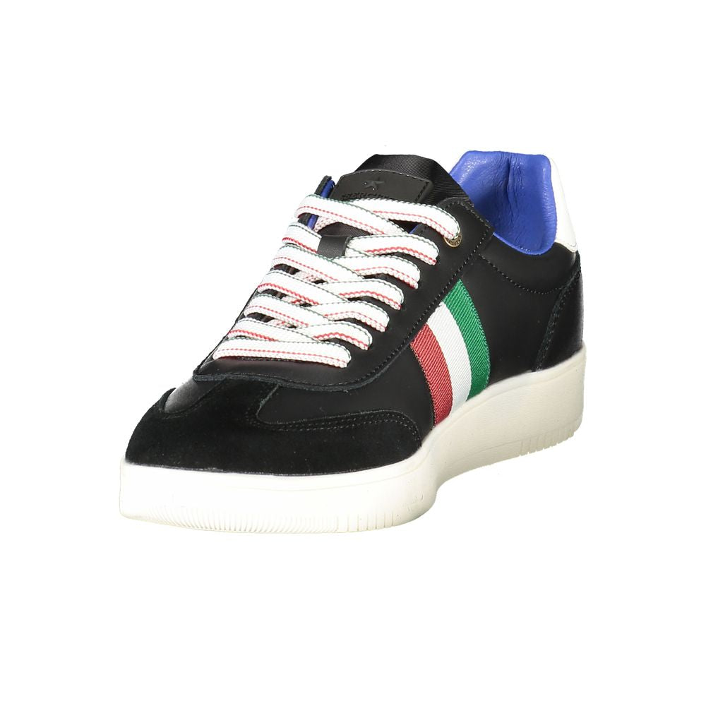 Black Leather Men Sneaker