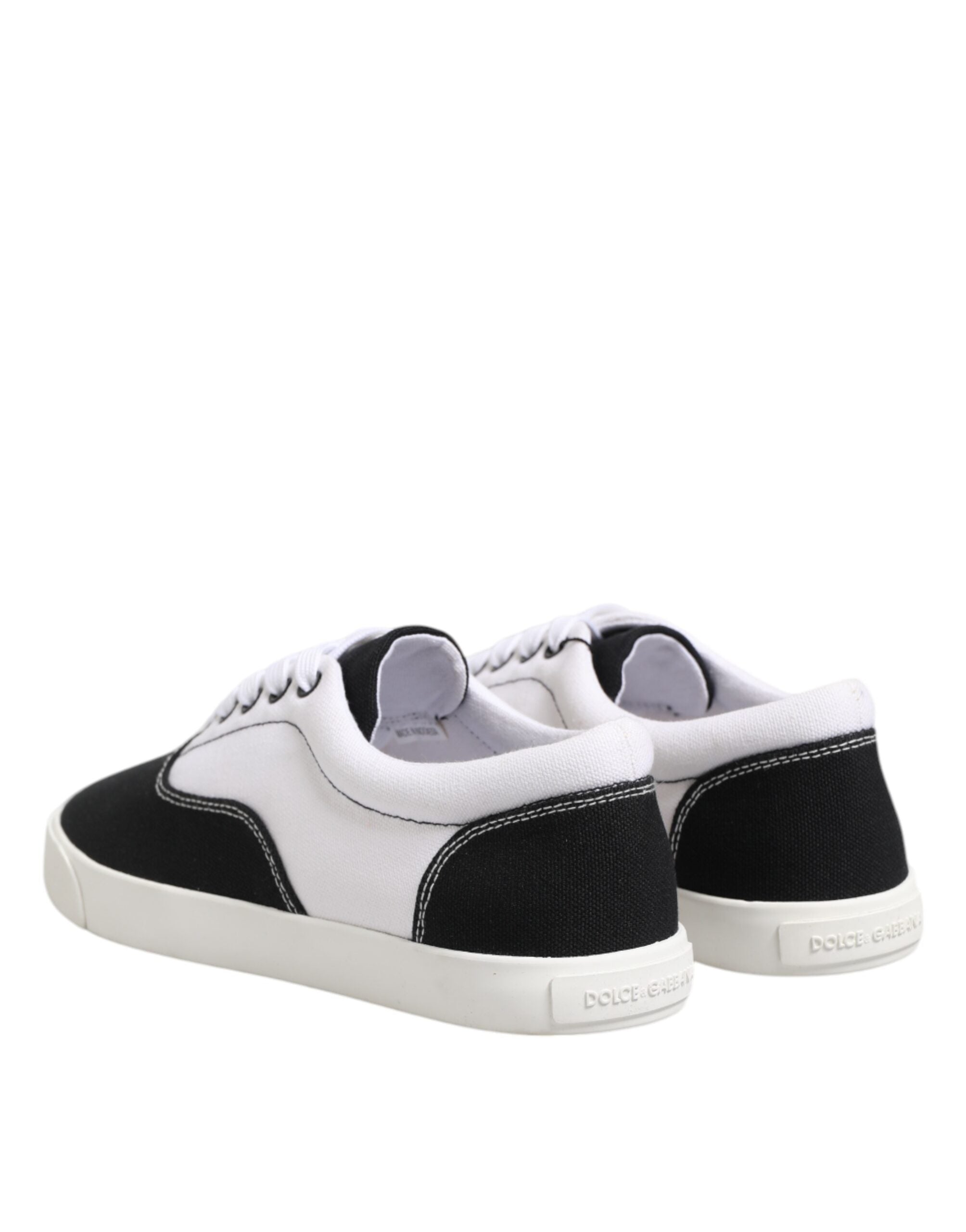 Black Cotton Canvas Lace Up Men Sneakers Shoes