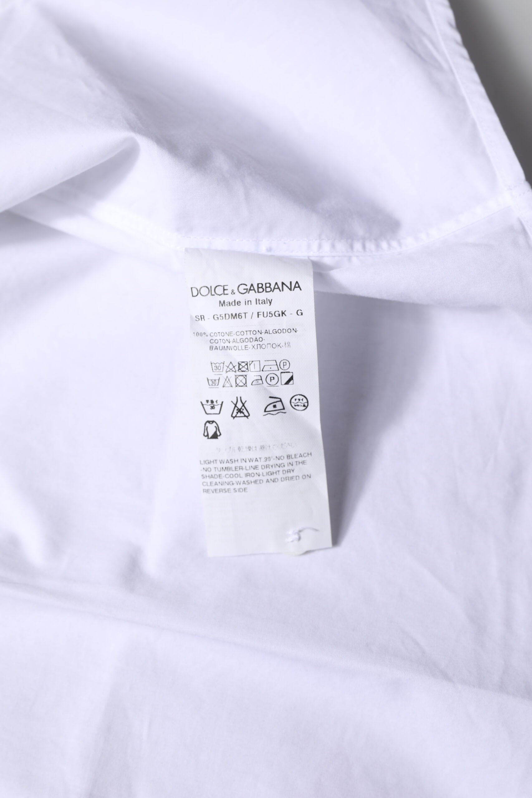 White Cotton GOLD Long Sleeves Formal Shirt