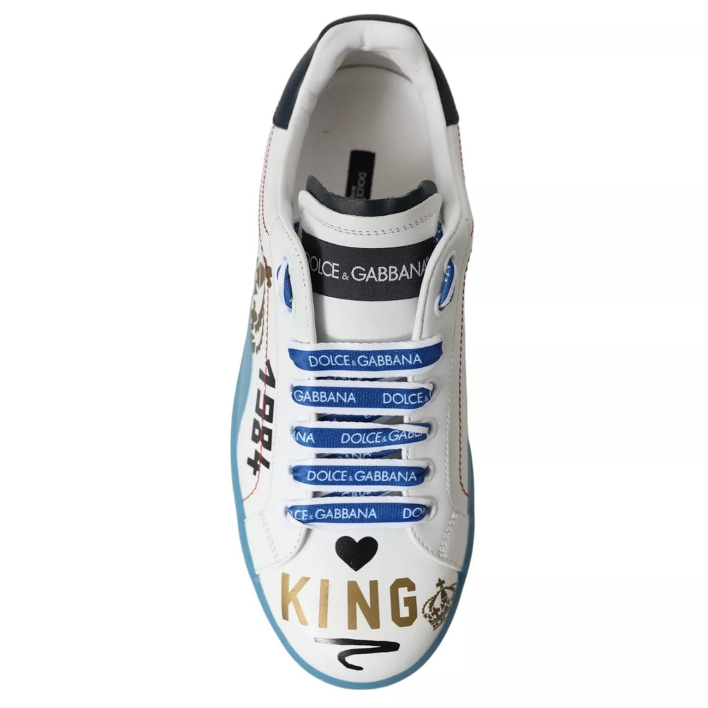 Blue White Printed Portofino Melt Sneakers