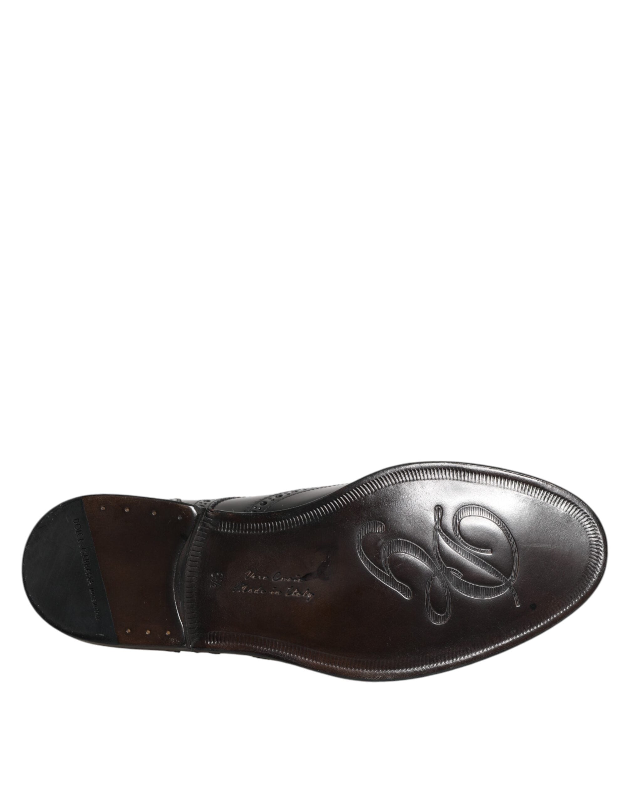 Black Leather Derby Wingtip Formal Shoes