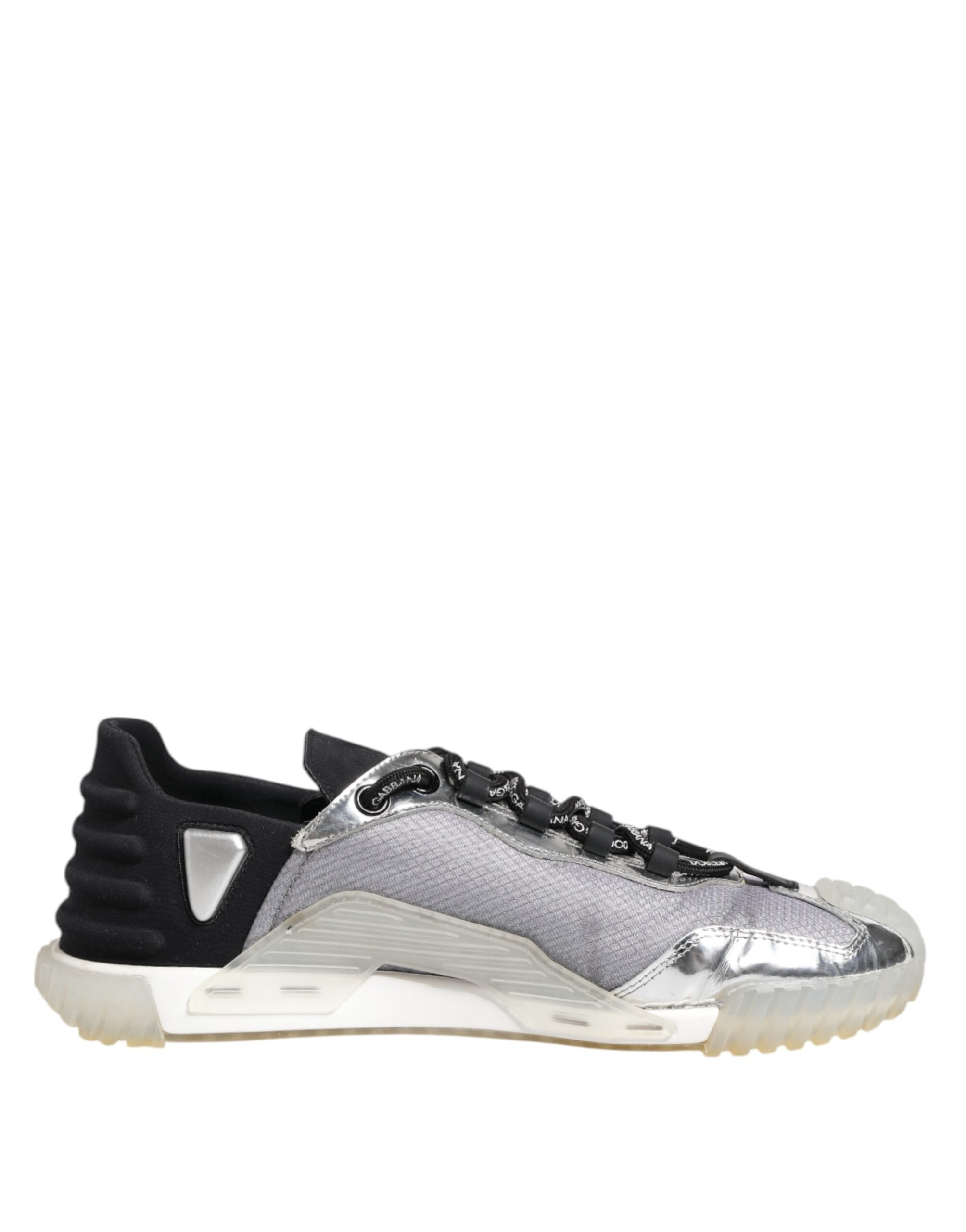 Black Silver NS1 Men Low Top Sneakers Shoes