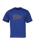 Blue Logo Graphic Cotton Crew Neck T-shirt
