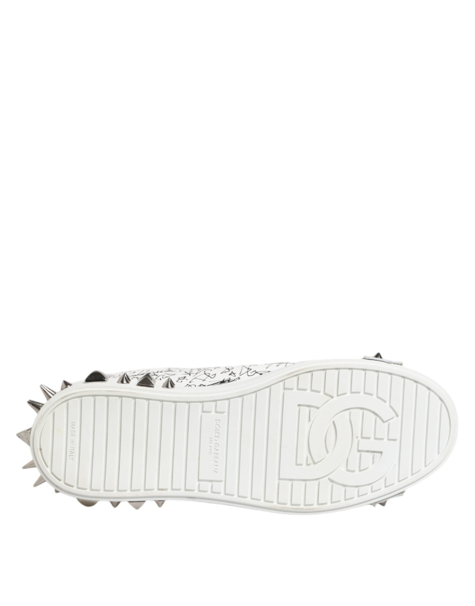 White Portofino Studded Men Sneakers Shoes