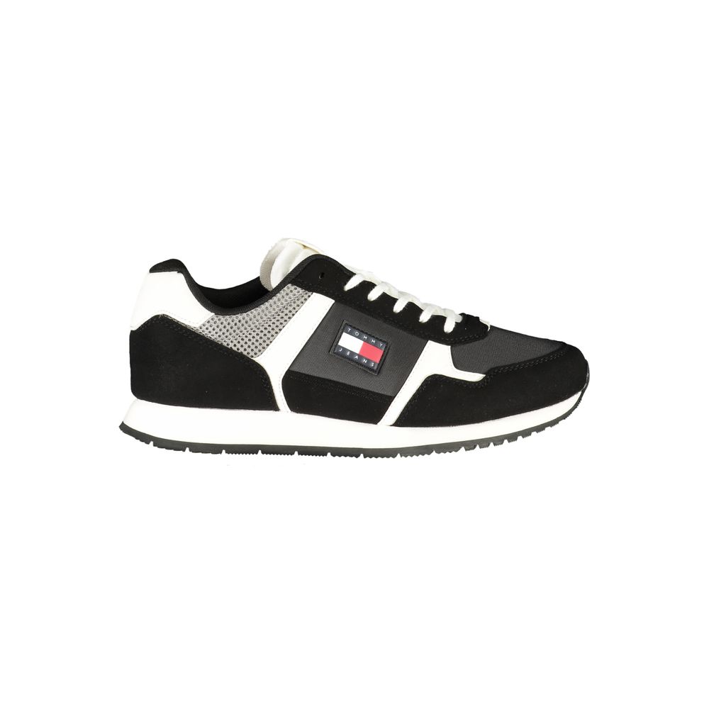 Black Polyurethane Men Sneaker