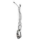 Black White Polyester Tape String DG Logo Keychain Keyring