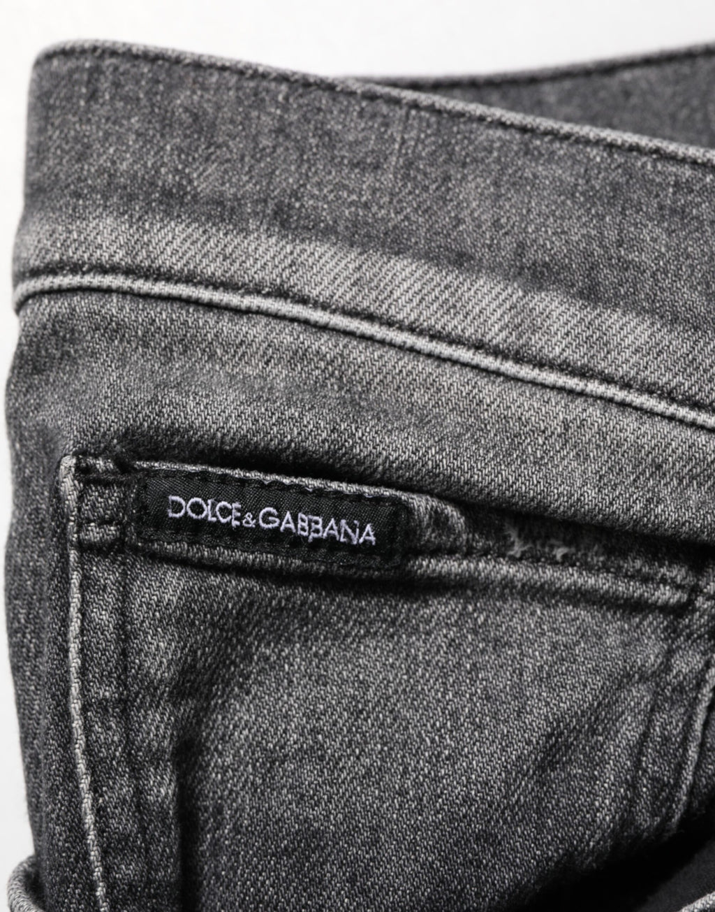 Black Gray Wash Slim Fit Straight Leg Denim Jeans