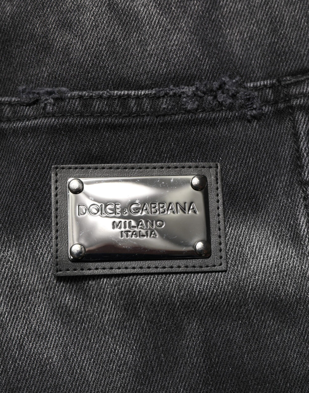 Black Marbled Effect Straight Men Denim Jeans