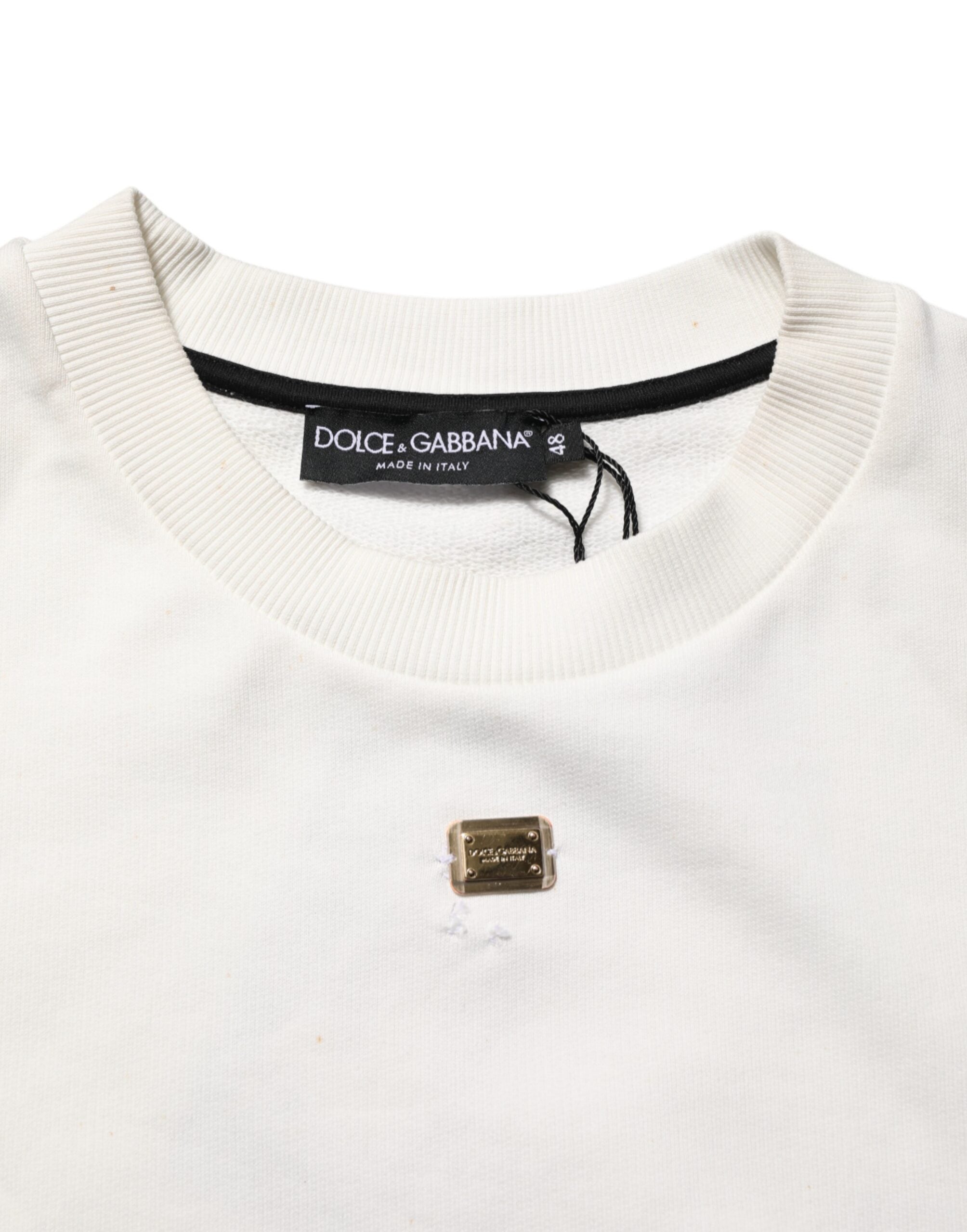 White DG Logo Crew Neck Sweatshirt Sweater