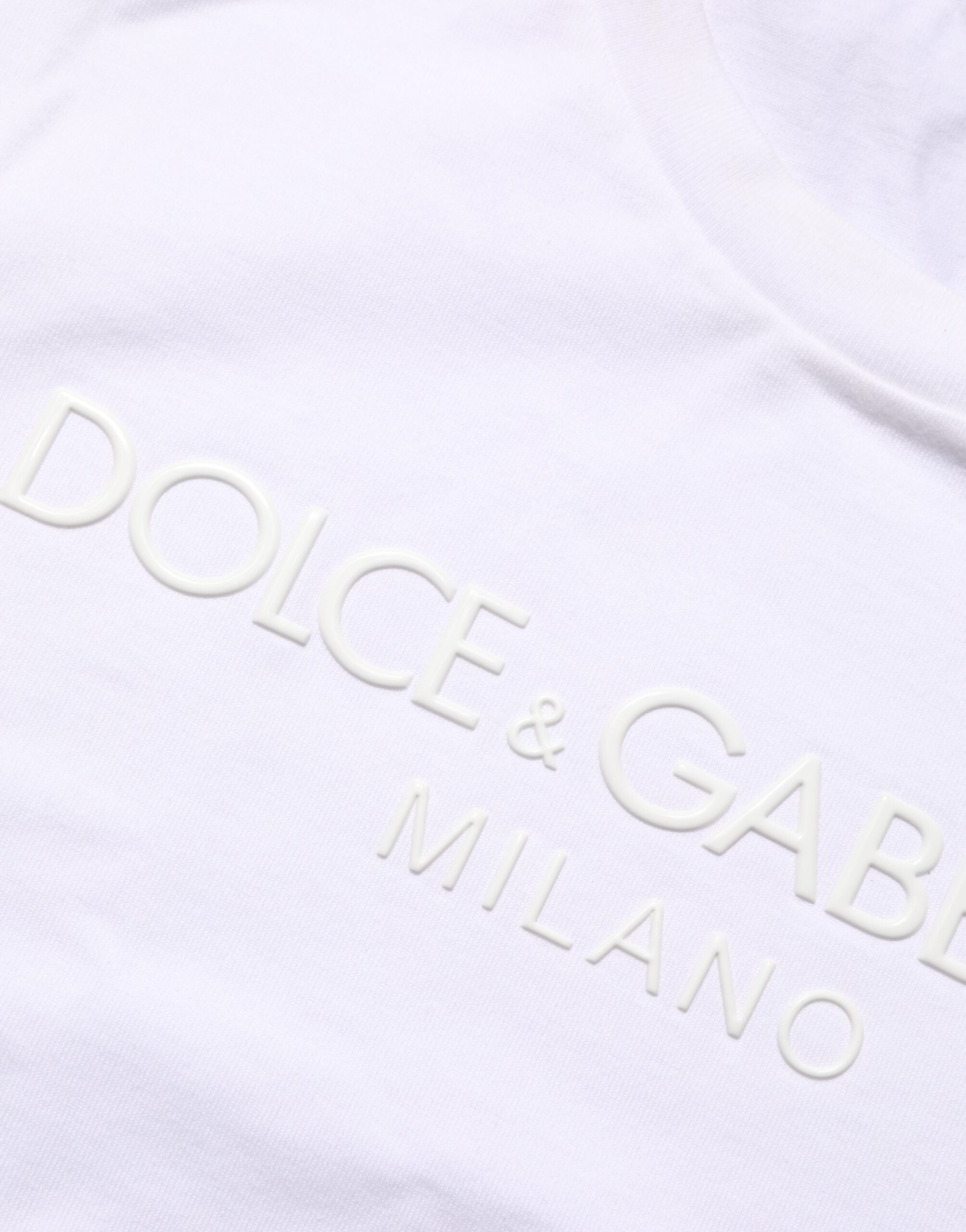 White Cotton Crew Neck Short Sleeves T-shirt