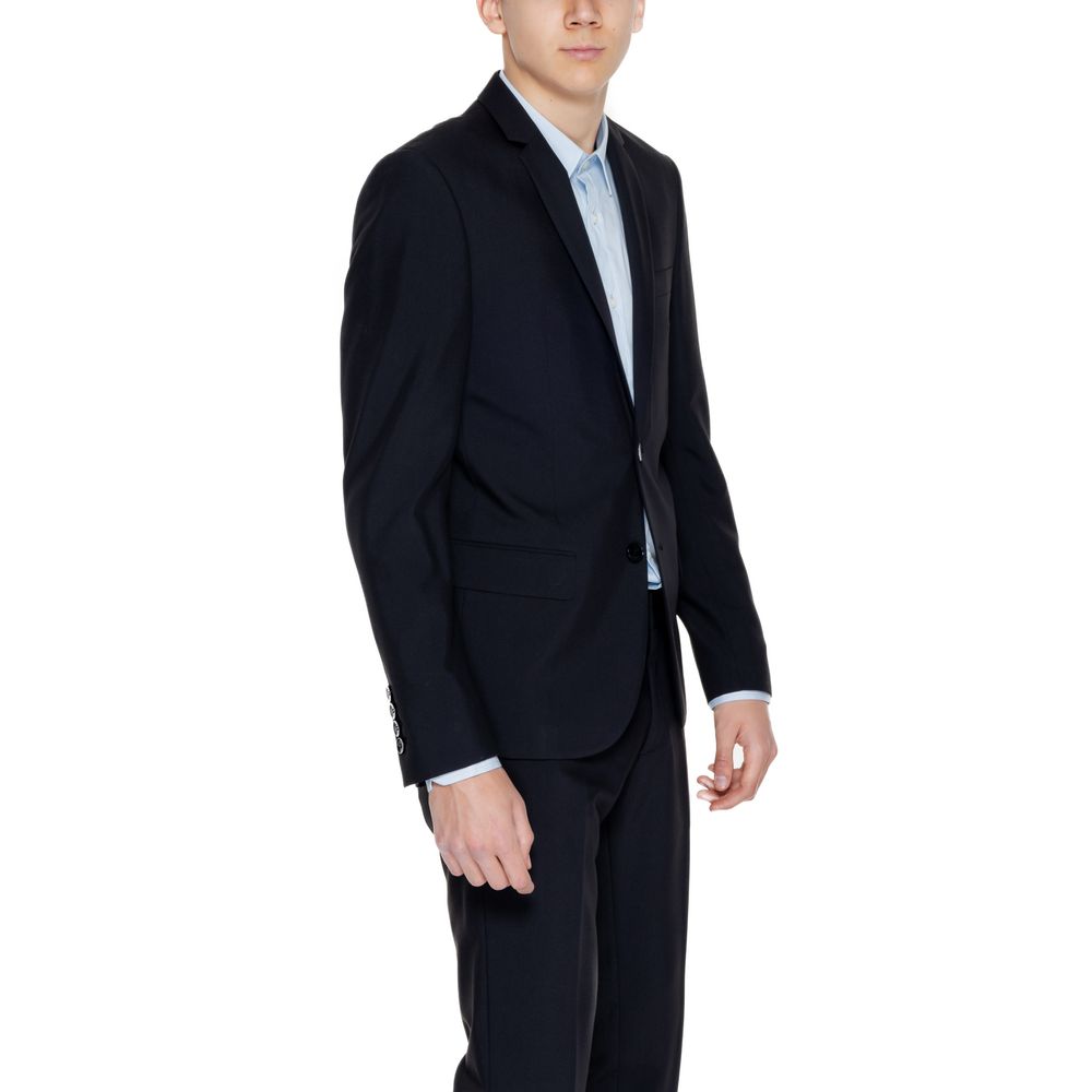 Black Polyester Blazer