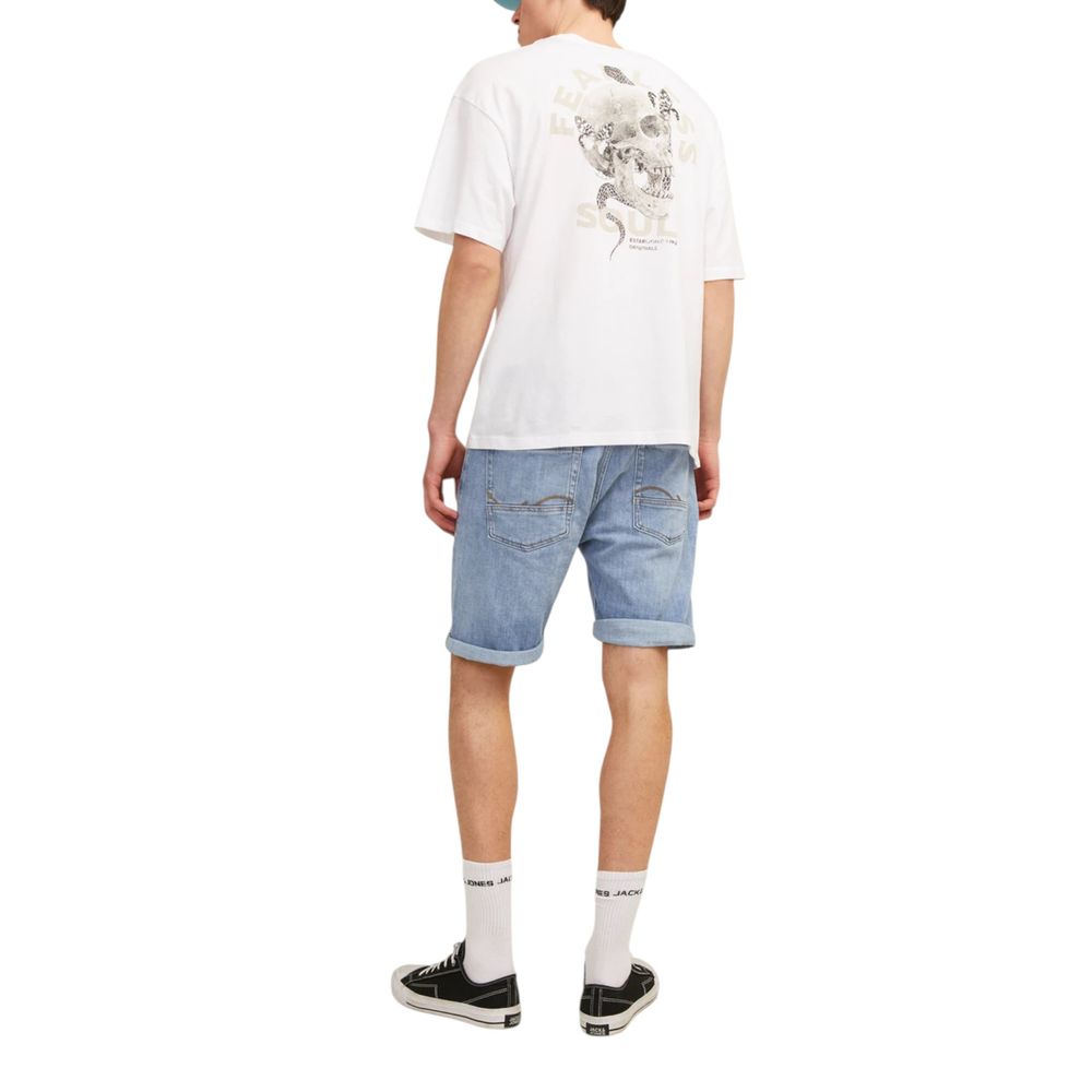 Light Blue Cotton Bermuda Shorts