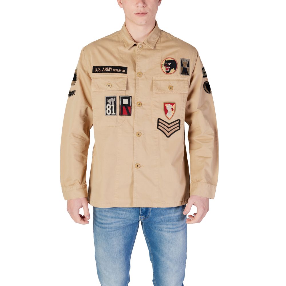 Beige Denim Shirt
