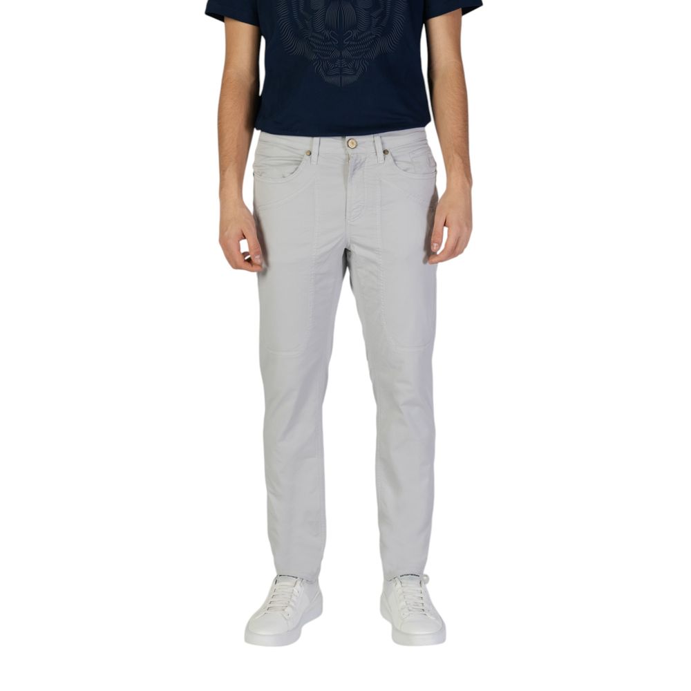 Gray Cotton Skinny Pants