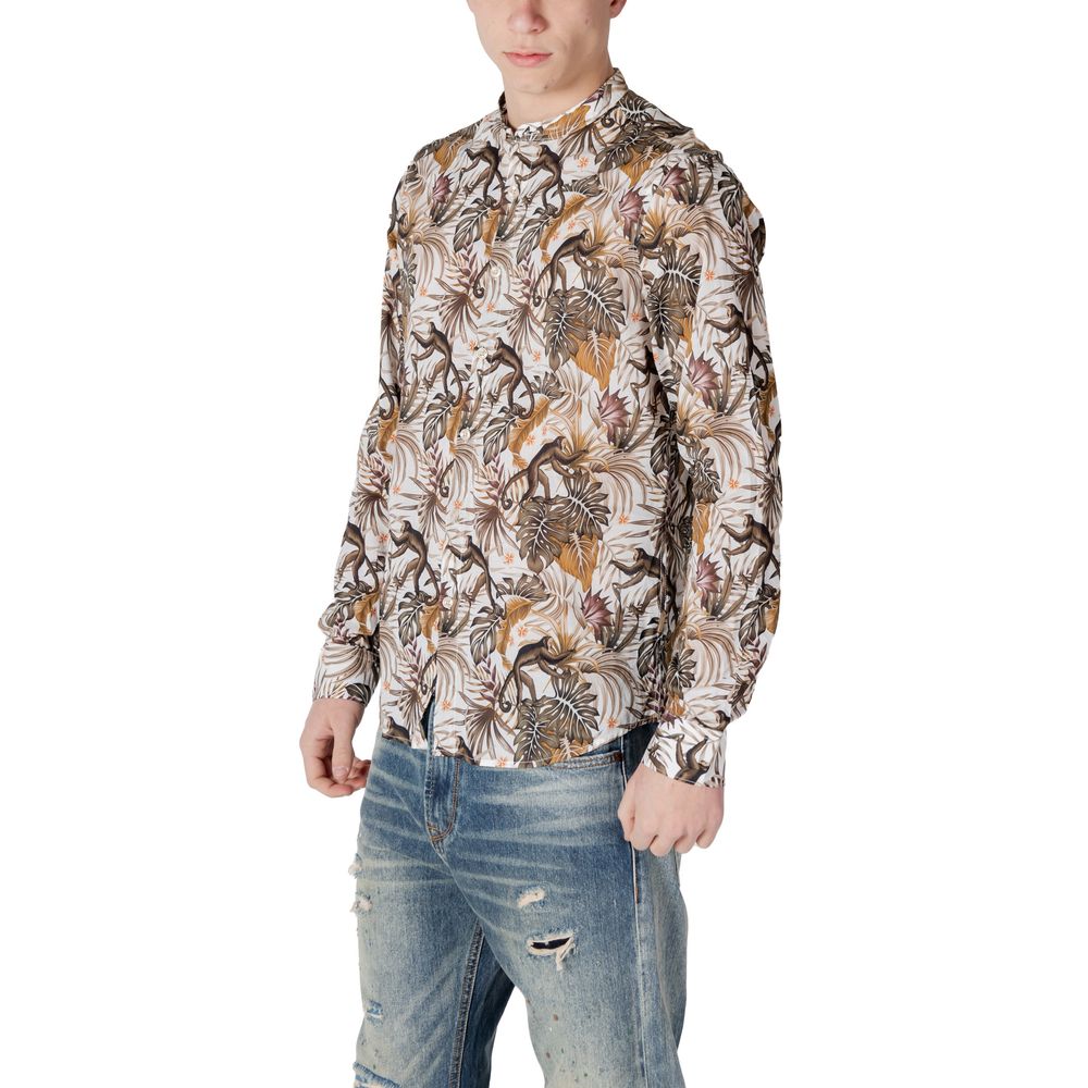 White Cotton Pattern Shirt