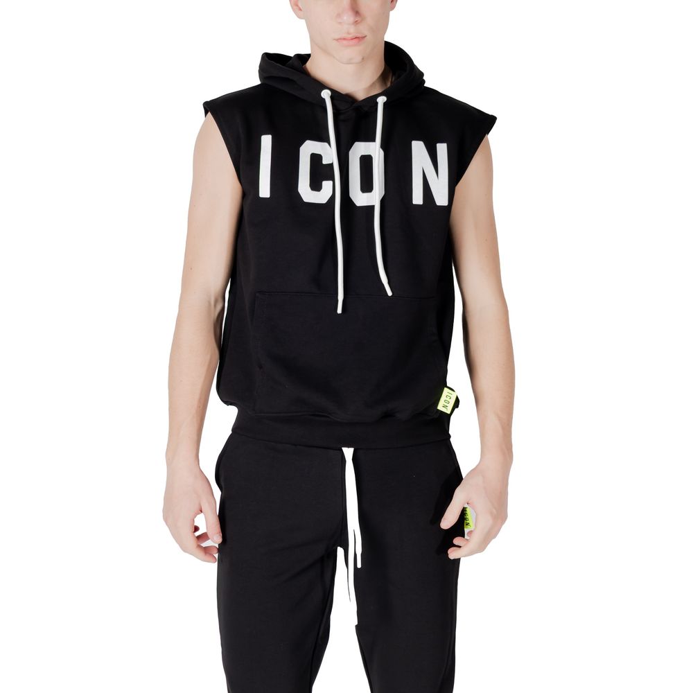 Black Cotton Hoodie