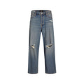Blue Cotton Relaxed Fit Jeans