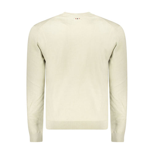 Beige Cotton Men Sweater