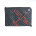 Black Leather Men Clutch
