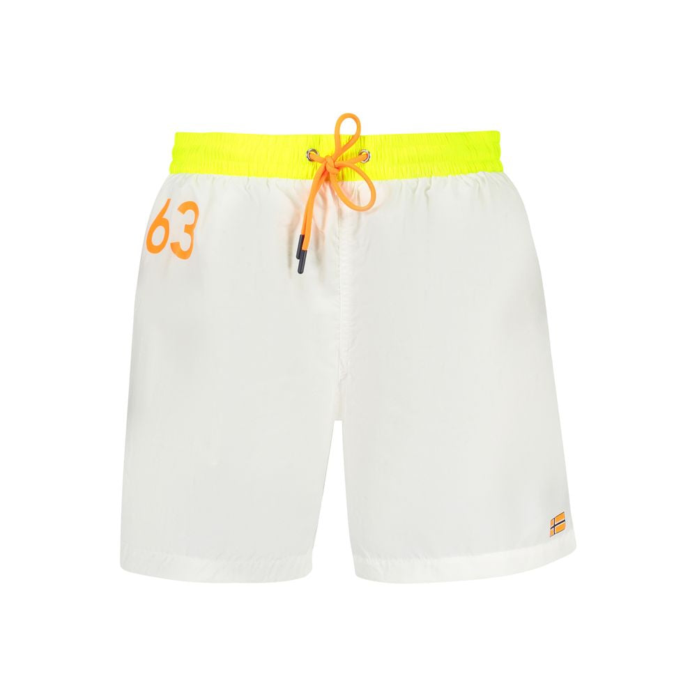 Bianco Poliammide Mens Swim Boxer