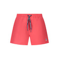 Red Nylon Men's Swim Boxer