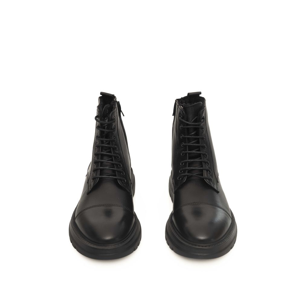 Black Cowhide Boot