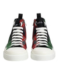 Multicolor Cotton High Top Men Sneakers Shoes