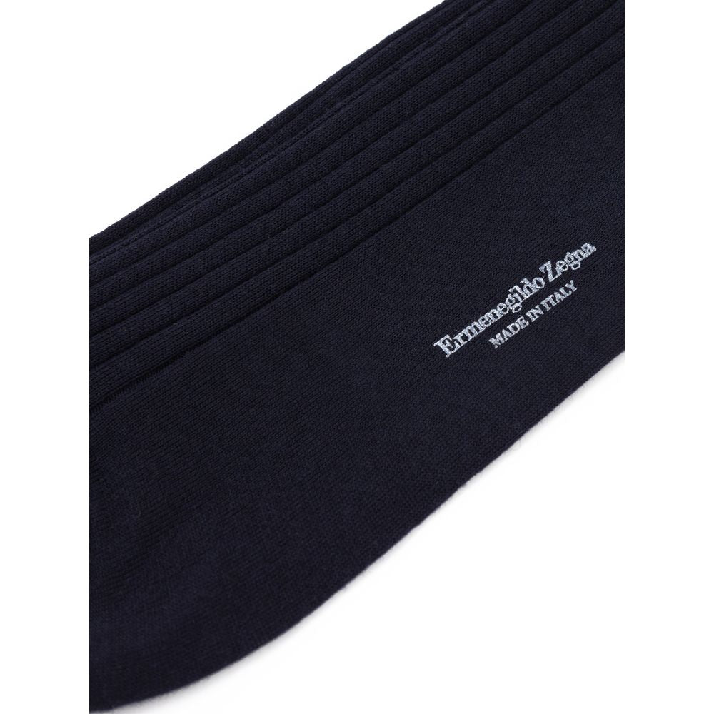 Navy Blue Wool Socks