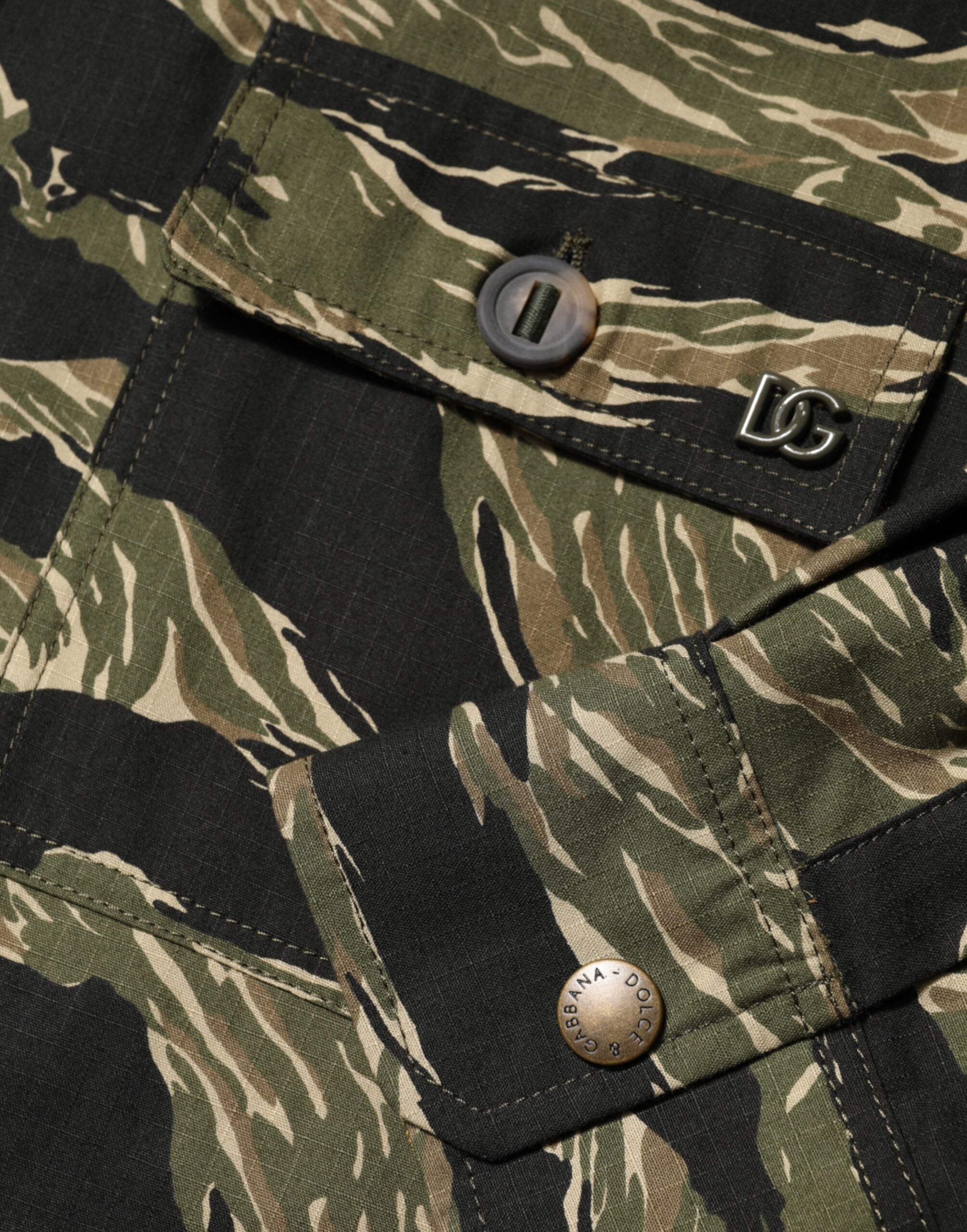 Multicolor Camouflage Cotton Casual Shirt