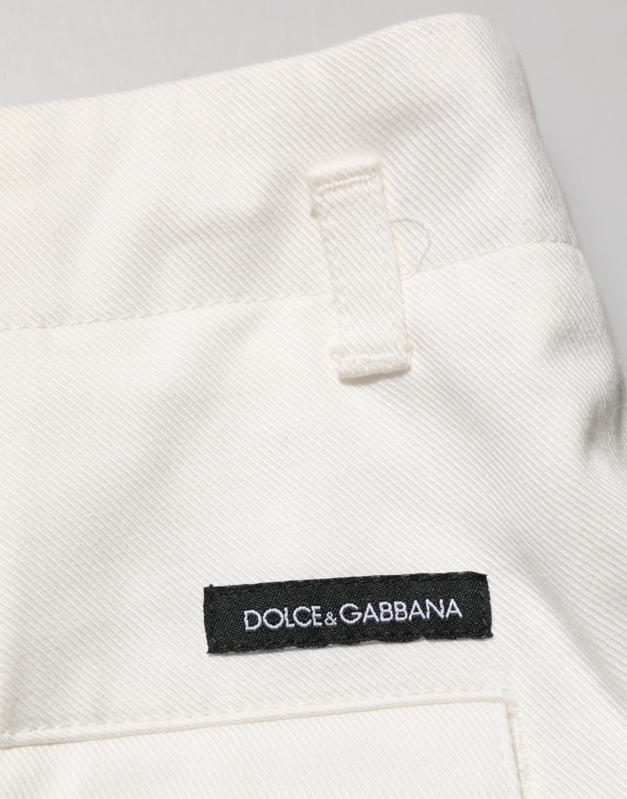 White Cotton Mid Waist Men Bermuda Shorts
