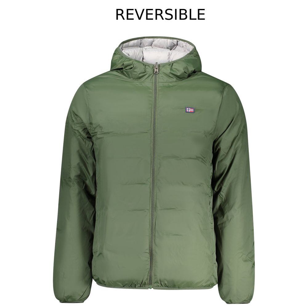 Verde Poliestere Uomo Giacca