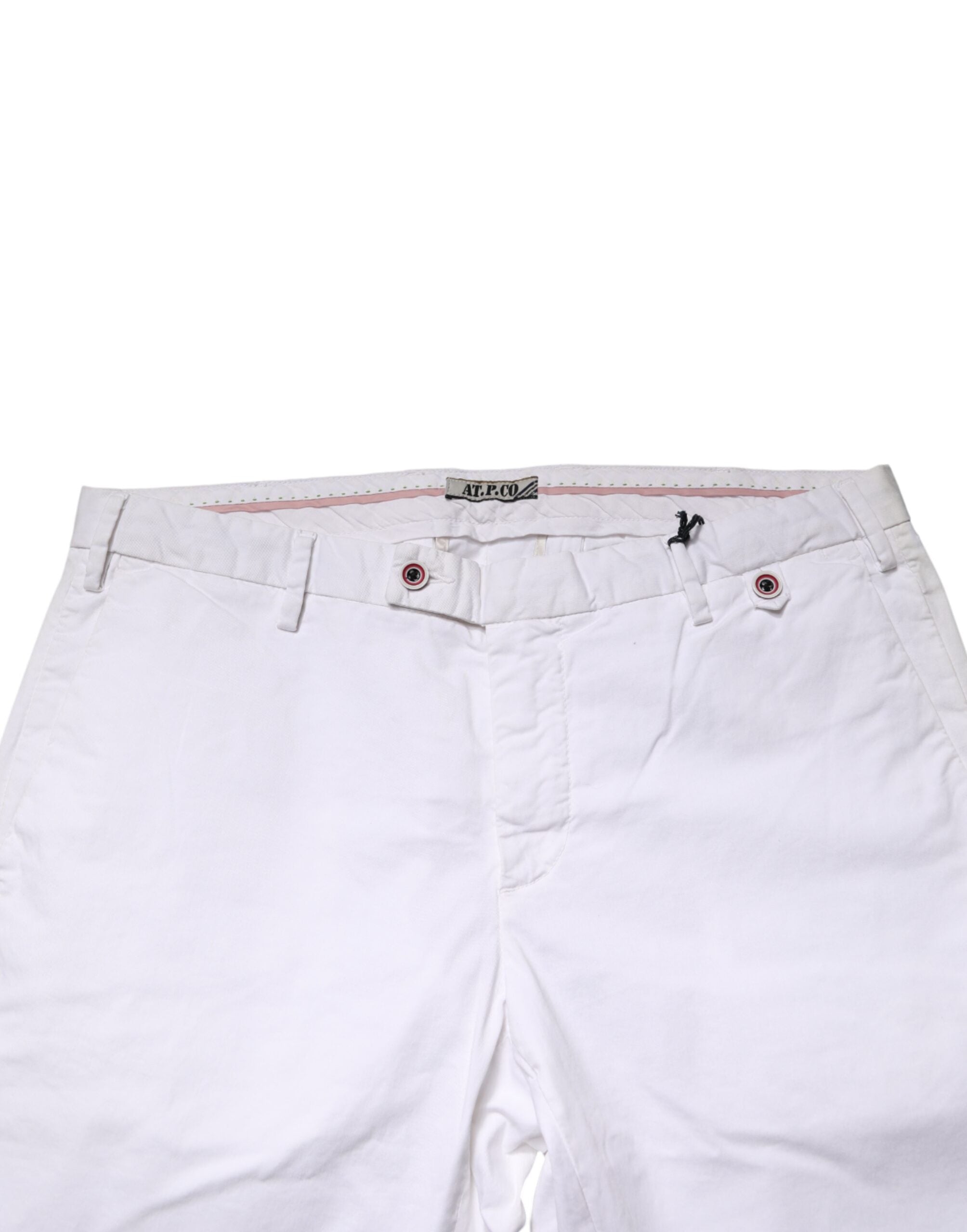 White Cotton Skinny Fit Mid Waist Denim Trouser Jeans