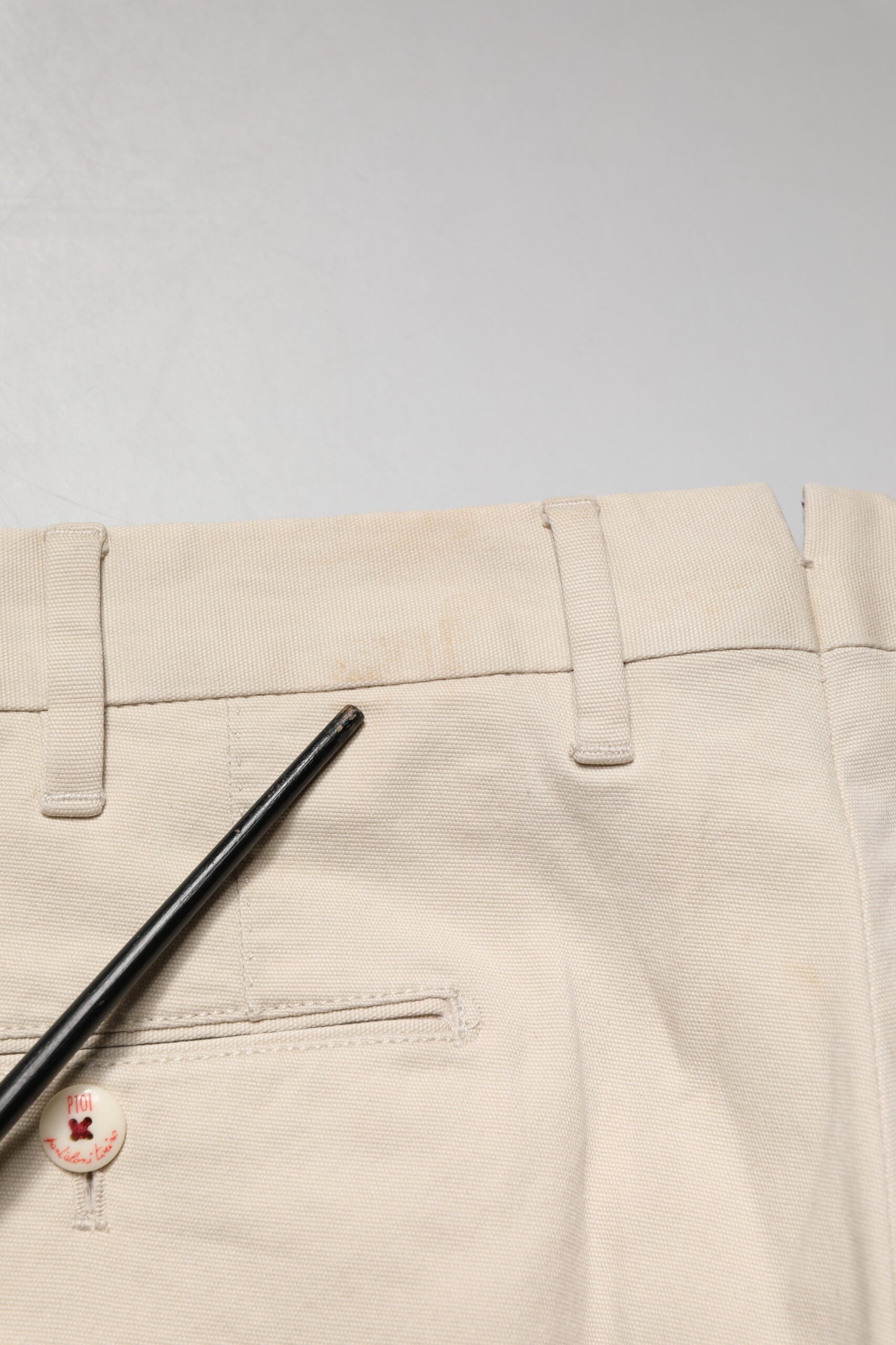 Beige Men Chino Mid Waist Straight Dress Trouser Pants