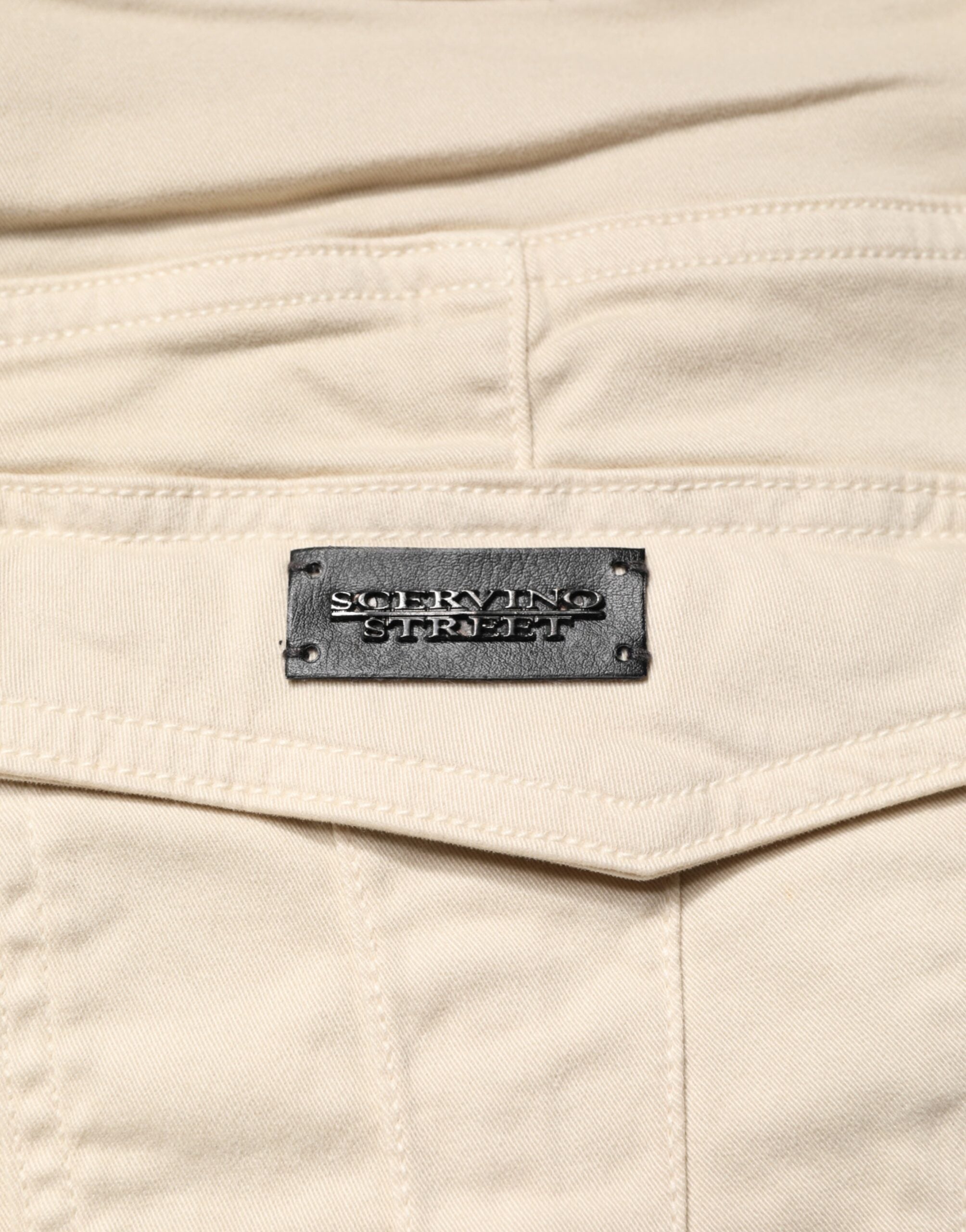Beige Skinny Fit Mid Waist Men Denim Jeans
