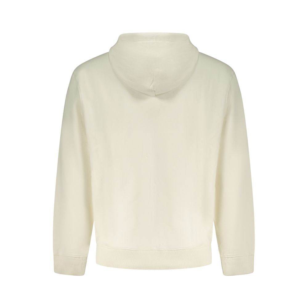 White Cotton Men's Hoodie