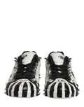 Black White Studded Low Top Sneakers Shoes