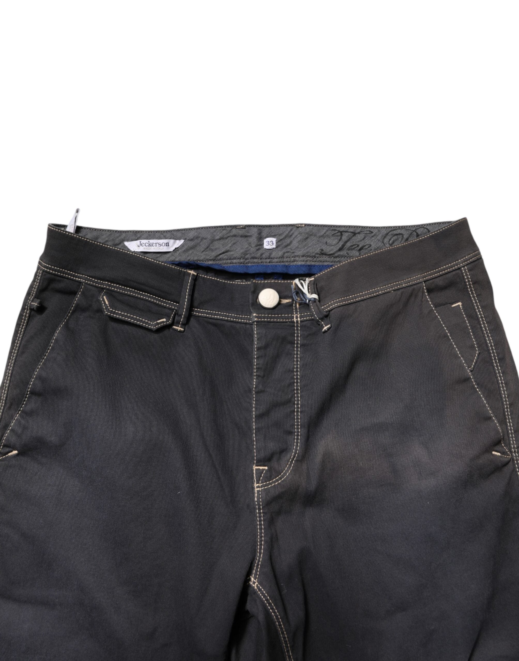 Dark Gray Mid Waist Skinny Fit Men Denim Trouser Jeans